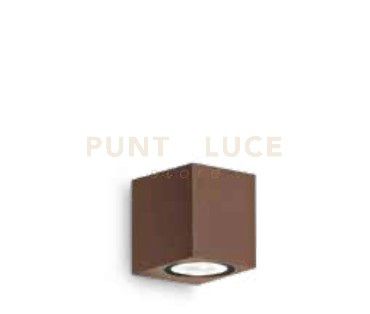 APPLIQUE ZENO SQUARE CORTEN 1 LUCE ATTACCO GU10 IP65 H.8CM