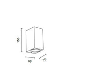 APPLIQUE ZENO SQUARE CORTEN 2 LUCI ATTACCO GU10 IP65 H.15,5CM