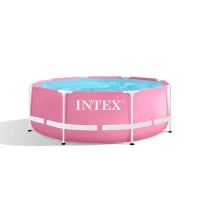 28290NP - Piscina Metal Frame Rosa 244X76Cm