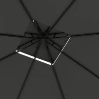 Padiglione da giardino per feste, 2,95 x 2,95 x 2,85 m, grigio scuro