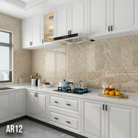 Pannelli in PVC Autoadesivi Effetto Marmo/Granito 60x30xcm Lussuosi, isolanti, idrorepellenti, ignifughi - AR-12 (30x60cm)