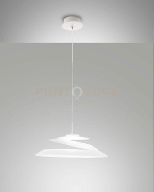 ARAGON SOSPENSIONE BIANCA  A LED  3000K - 18W - 1760 lm DIMMERABILE  C/ACCESS.