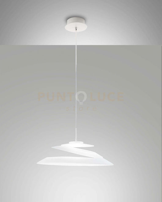 ARAGON SOSPENSIONE BIANCA  A LED  3000K - 18W - 1760 lm DIMMERABILE  C/ACCESS.