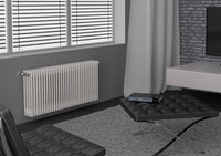 Batteria Completa Radiatore Termosifone in Acciaio Tubolare Cordivari ARDESIA 4 Colonne da 28 Elementi Altezza 500 mm Interasse 444 mm