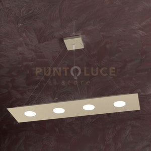 AREA SOSPENSIONE 4+3 LUCI BIEMISSIONE RETTANGOLARE SABBIA 1127-S4 R+3-SA
