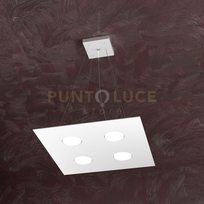 AREA SOSPENSIONE 4 LUCI QUADRA BIANCO 1127-S4-BI