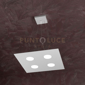 AREA SOSPENSIONE 4 LUCI QUADRA GRIGIO 1127-S4-GR