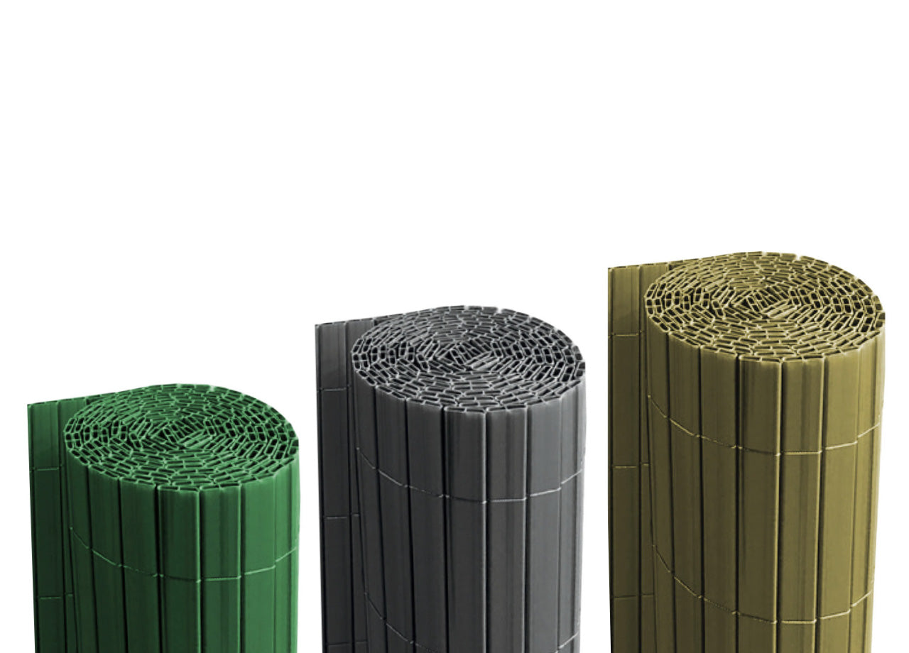 Rotolo Arella PVC Rete Recinzione Listelle Frangivista Da Esterno - 100x500 - Natural