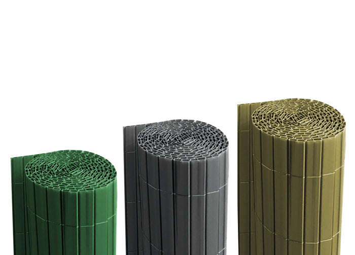 Rotolo Arella PVC Rete Recinzione Listelle Frangivista Da Esterno - 100x500 - Natural