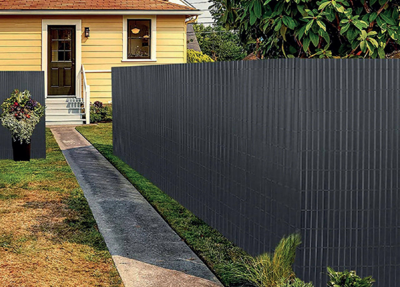 Rotolo Arella PVC Rete Recinzione Listelle Frangivista Da Esterno - 100x500 - Antracite