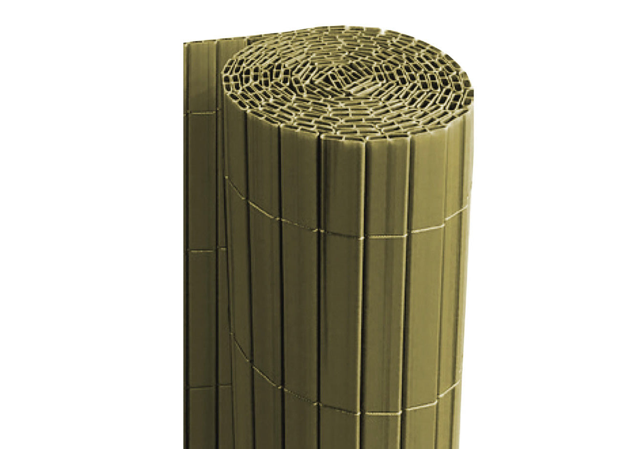 Rotolo Arella PVC Rete Recinzione Listelle Frangivista Da Esterno - 100x500 - Natural