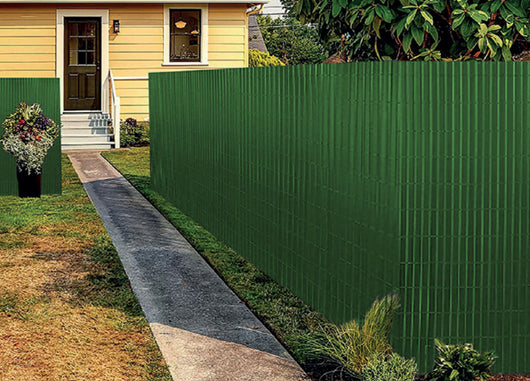 Rotolo Arella PVC Rete Recinzione Listelle Frangivista Da Esterno - 100x500 - Green