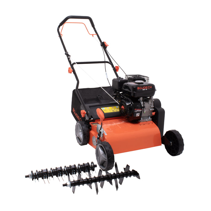 Arias 196 - Arieggiatore Multiuso a Scoppio 2 in 1 196cc 4Hp per Prato con Lame e Artigli Taglio 42 cm 6 Livelli di Profondità