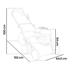 Arias 196 - Arieggiatore Multiuso a Scoppio 2 in 1 196cc 4Hp per Prato con Lame e Artigli Taglio 42 cm 6 Livelli di Profondità