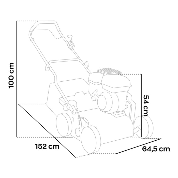 Arias 196 - Arieggiatore Multiuso a Scoppio 2 in 1 196cc 4Hp per Prato con Lame e Artigli Taglio 42 cm 6 Livelli di Profondità