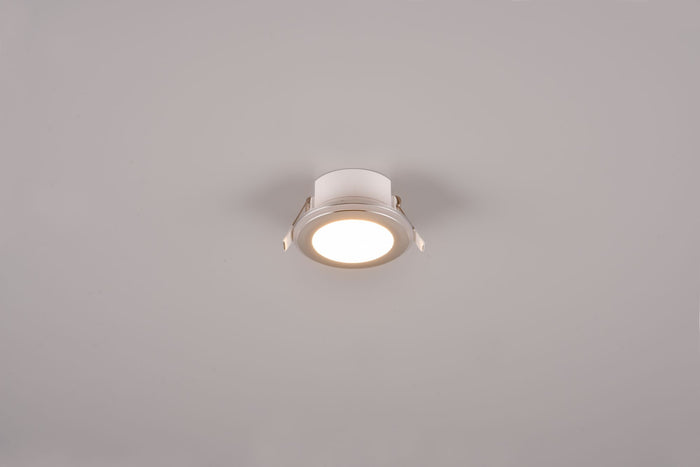 ARGUS FARETTO DA INCASSO LED 1W-4W 350lm, 3000K ROTONDO BORDO CROMATO + FUNZIONE RGB D. 8,2CM DIMMERABILE