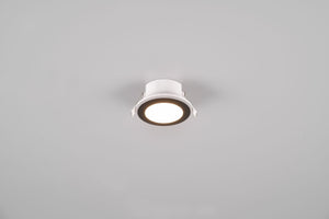 ARGUS FARETTO DA INCASSO LED  1W-4W 350lm, 3000K ROTONDO BORDO NERO + FUNZIONE RGB D. 8,2CM DIMMERABILE