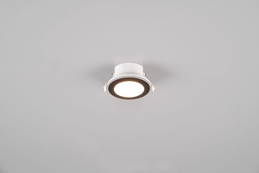 ARGUS FARETTO DA INCASSO LED  1W-4W 350lm, 3000K ROTONDO BORDO NERO + FUNZIONE RGB D. 8,2CM DIMMERABILE