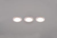 ARGUS KIT 3 FARETTI DA INCASSO LED 1W-4W 350lm, 3000K ROTONDI BORDO BIANCO + FUNZIONE RGB D. 8,2CM DIMMERABILE