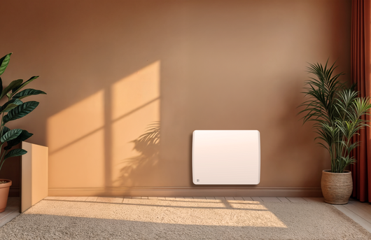 Radiatore elettrico fisso ad inerzia ceramica a secco 1000W ARIA orizzontale bianco