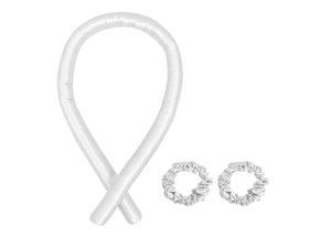 Tubo Arricciacapelli Senza Calore Capelli Ricci Boccoli In Seta In Tinta Unita - Arricciacapelli - Bianco