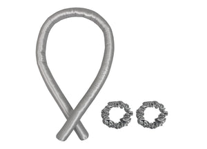 Tubo Arricciacapelli Senza Calore Capelli Ricci Boccoli In Seta In Tinta Unita - Arricciacapelli - Grigio Chiaro