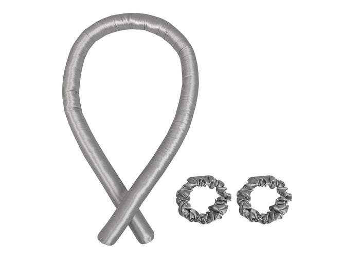 Tubo Arricciacapelli Senza Calore Capelli Ricci Boccoli In Seta In Tinta Unita - Arricciacapelli - Grigio Chiaro