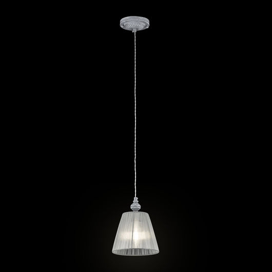 Lampada A Sospensione Classico Monsoon 1 Luce E14 40W Metallo Grigio Ip20