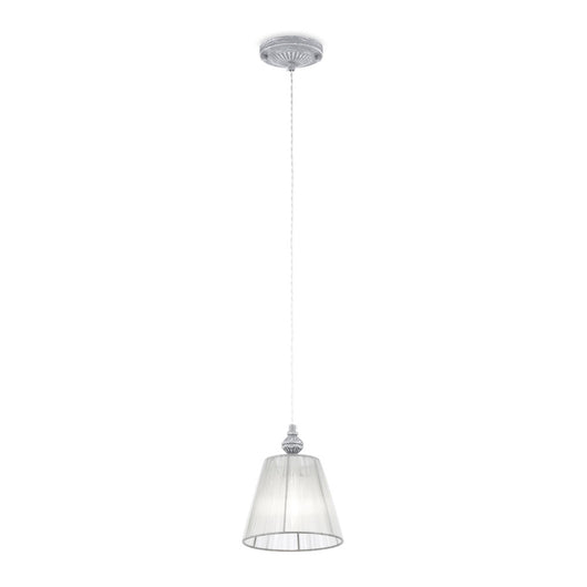 Lampada A Sospensione Classico Monsoon 1 Luce E14 40W Metallo Grigio Ip20