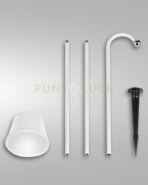 ARMANDA KIT GARDEN BIANCO A LED 3W 3000K 320LM DIMMERABILE E ORIENTABILE RICARICABILE IP54