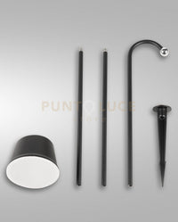 ARMANDA KIT GARDEN NERO A LED 3W 3000K 320LM DIMMERABILE E ORIENTABILE RICARICABILE IP54