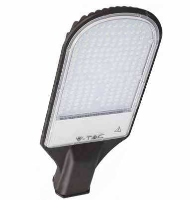 ARMATURA LAMPADA STRADALE LED 50W MEANWELL CHIP SAMSUNG BIANCO FREDDO 6400K SLIM IP65