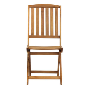 Set Da 2, Sedia Pieghevole Senza Braccioli Acacia