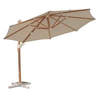 Ombrellone Aroma Effetto Legno/Tess. Beige 3.5M