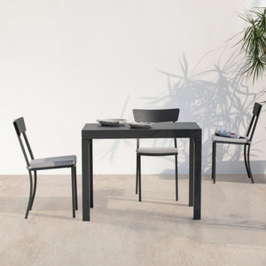 Set Da 4, Sedia Canada Nera Impilabile