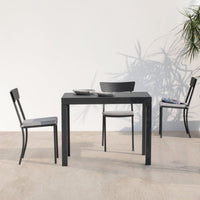 Set Da 4, Sedia Canada Nera Impilabile