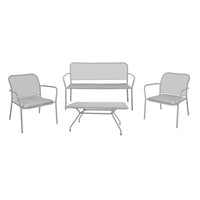 Set Divano+2Poltrone+Tavolino Grigio