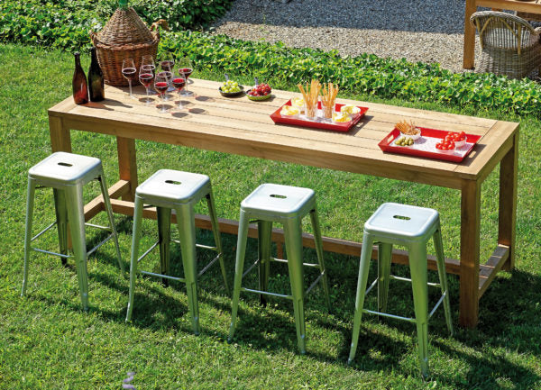 Bancone Bar Vaja In Teac 250*70*107 per soggriono, arredo bar ed esterni