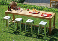 Bancone Bar Vaja In Teac 250*70*107 per soggriono, arredo bar ed esterni