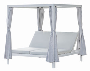 Daybed California Alluminio Bianco per soggriono, arredo bar ed esterni