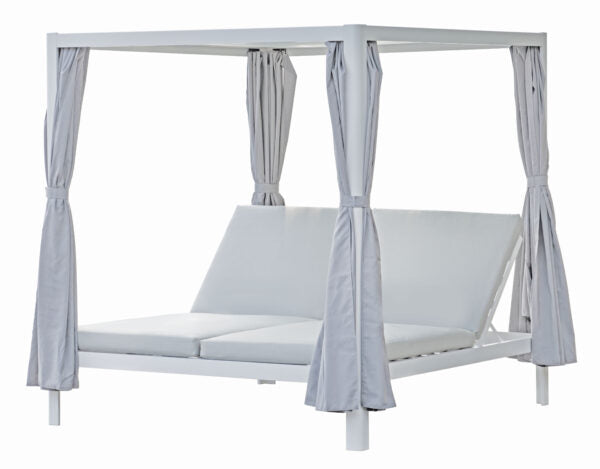 Daybed California Alluminio Bianco per soggriono, arredo bar ed esterni