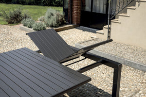 Tavolo Jeff 100/150*150 Alluminio Antracite per soggriono, arredo bar ed esterni