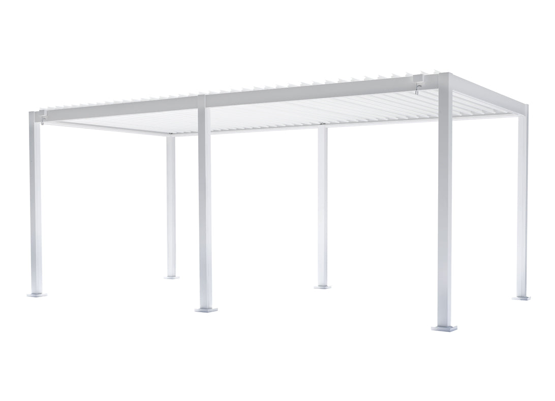 Pergola Praja 3*6 Bianca per soggriono, arredo bar ed esterni