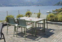 Set Maratea Tavolo+4 Sedie Verde per soggriono, arredo bar ed esterni