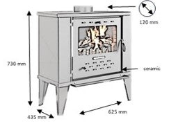 Stufa a legna modello BIOLEGNA ARTEMIDE 12.0
