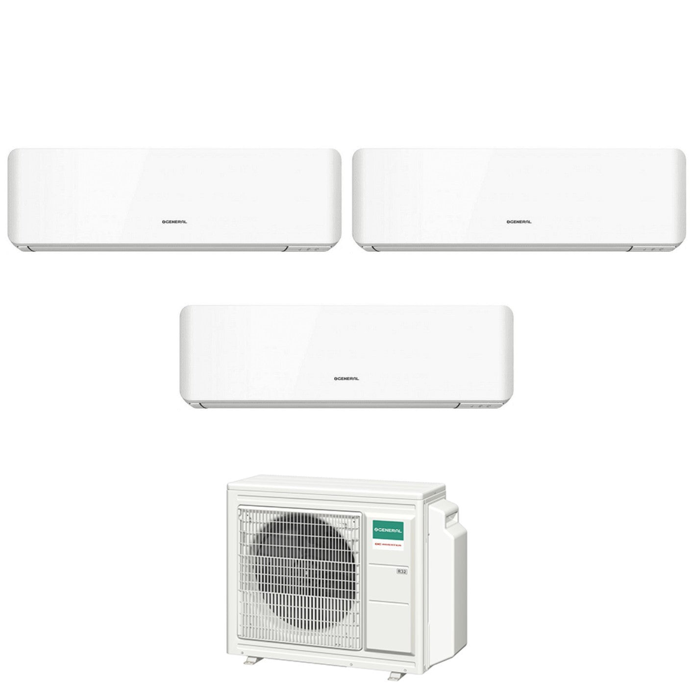 Condizionatore Trial Split General Fujitsu Standard KM 9+12+14 con AOHG24KBTA3 R-32 Wi-Fi Integrato