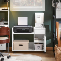 Carrello da ufficio Armadi archivio traslabili Supporto per Stampante 70x40x54 cm ASK02-W