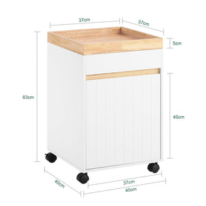 Carrello da ufficio Armadi archivio traslabili Supporto per Stampante 40x40x63 cm ASK03-W