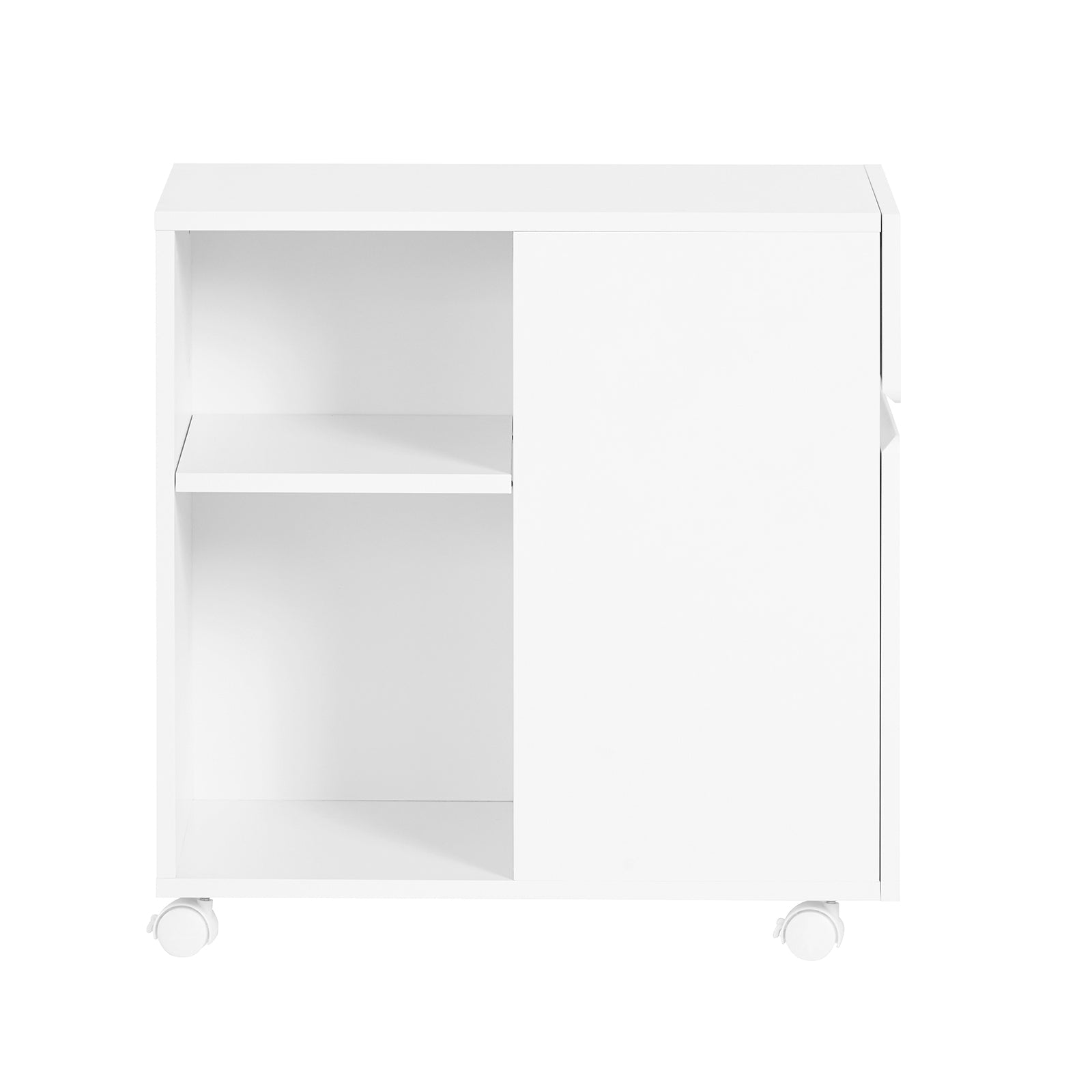 SoBuy Carrello Portaoggetti Supporto multifunzione per stampante e classificatore Armadio da ufficio Bianco 58x35x59cm ASK05-W
