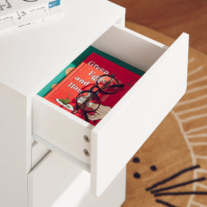 SoBuy Carrello Portaoggetti Supporto multifunzione per stampante e classificatore Armadio da ufficio Bianco 58x35x59cm ASK05-W